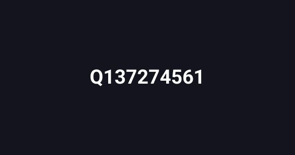 Q137274561