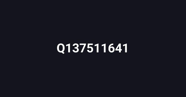 Q137511641