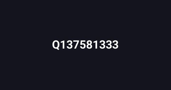 Q137581333