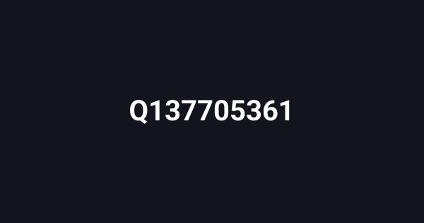Q137705361