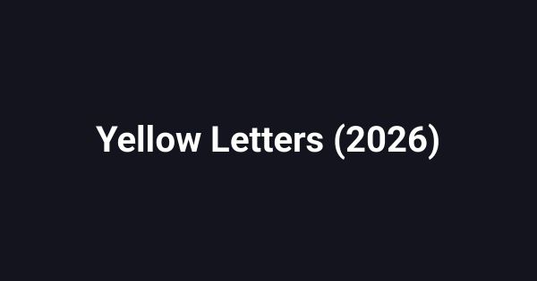 Yellow Letters (2026)