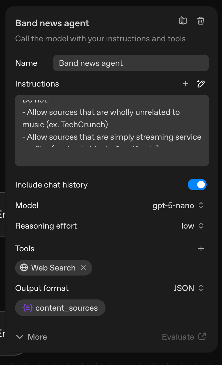 Configuring an AI agent node: the whole world in a tiny box