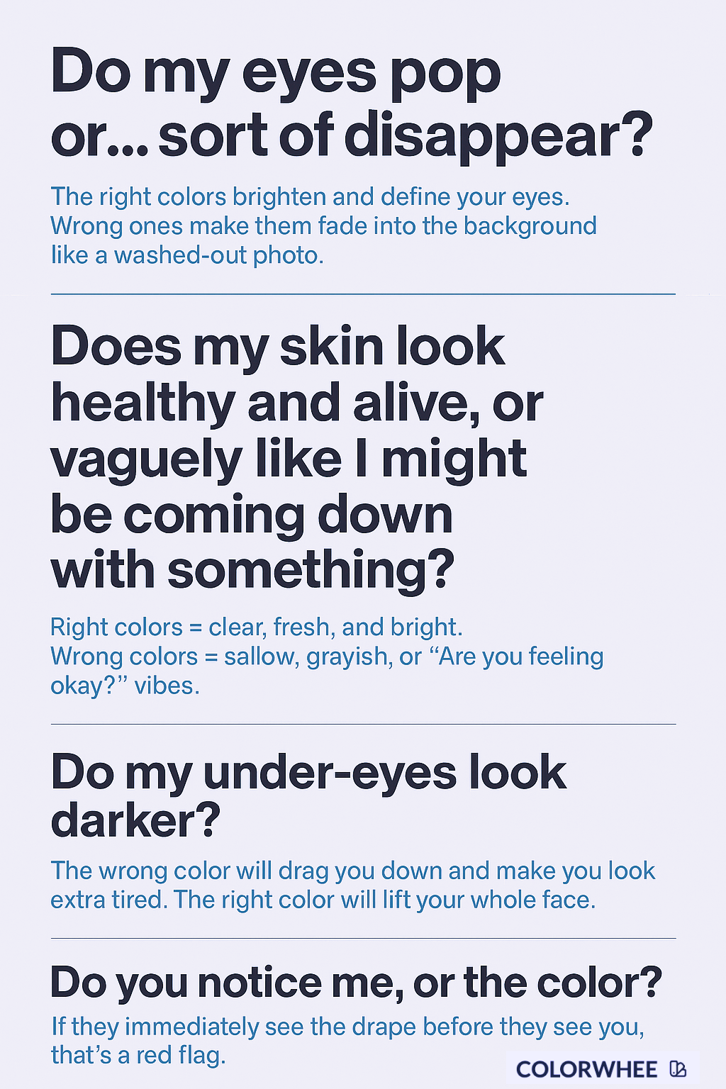 DIY color analysis checklist