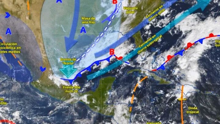 Alerta por Frente Frío 12 provoca lluvias, viento y descenso térmico en Veracruz