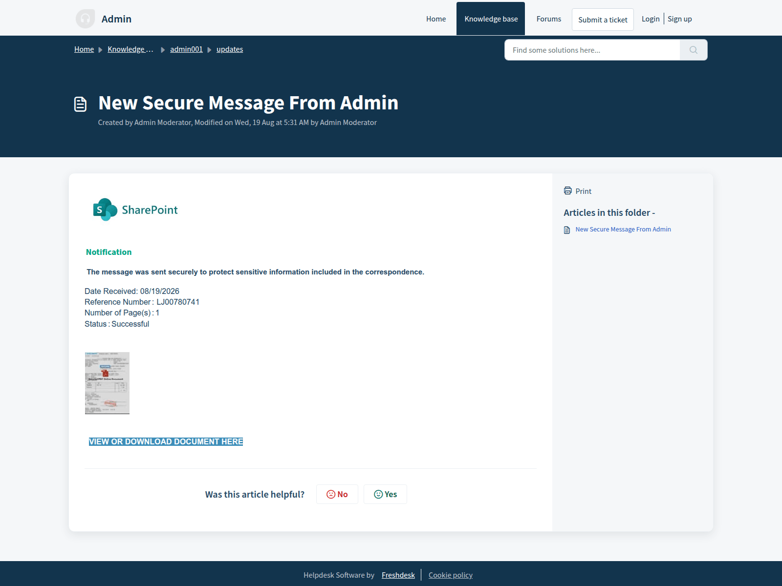 The adminupdates0001 tenant — the newest in the campaign