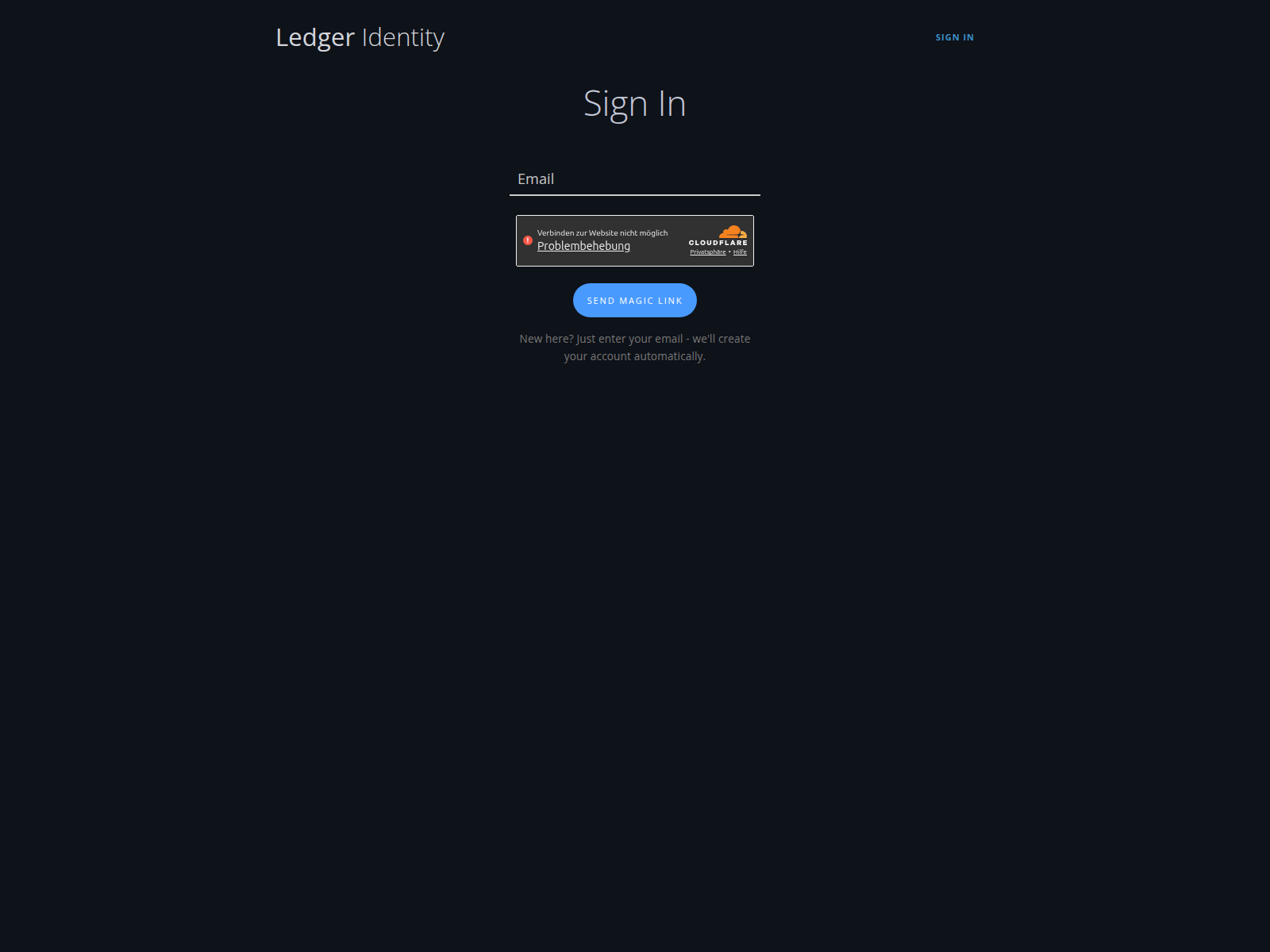 Ledger Identity login