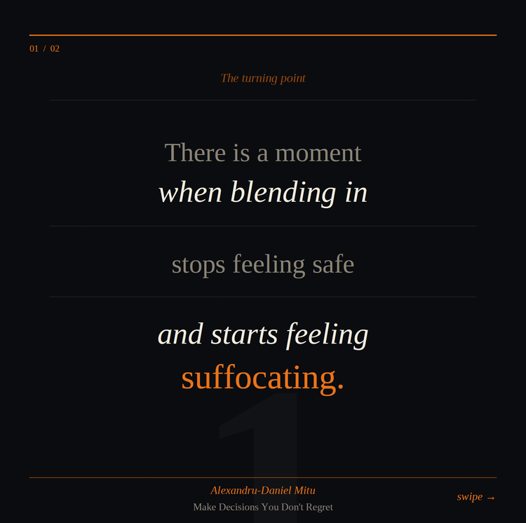Stepping out of the shadows (Or: Why you suddenly can’t stand blending in anymore)