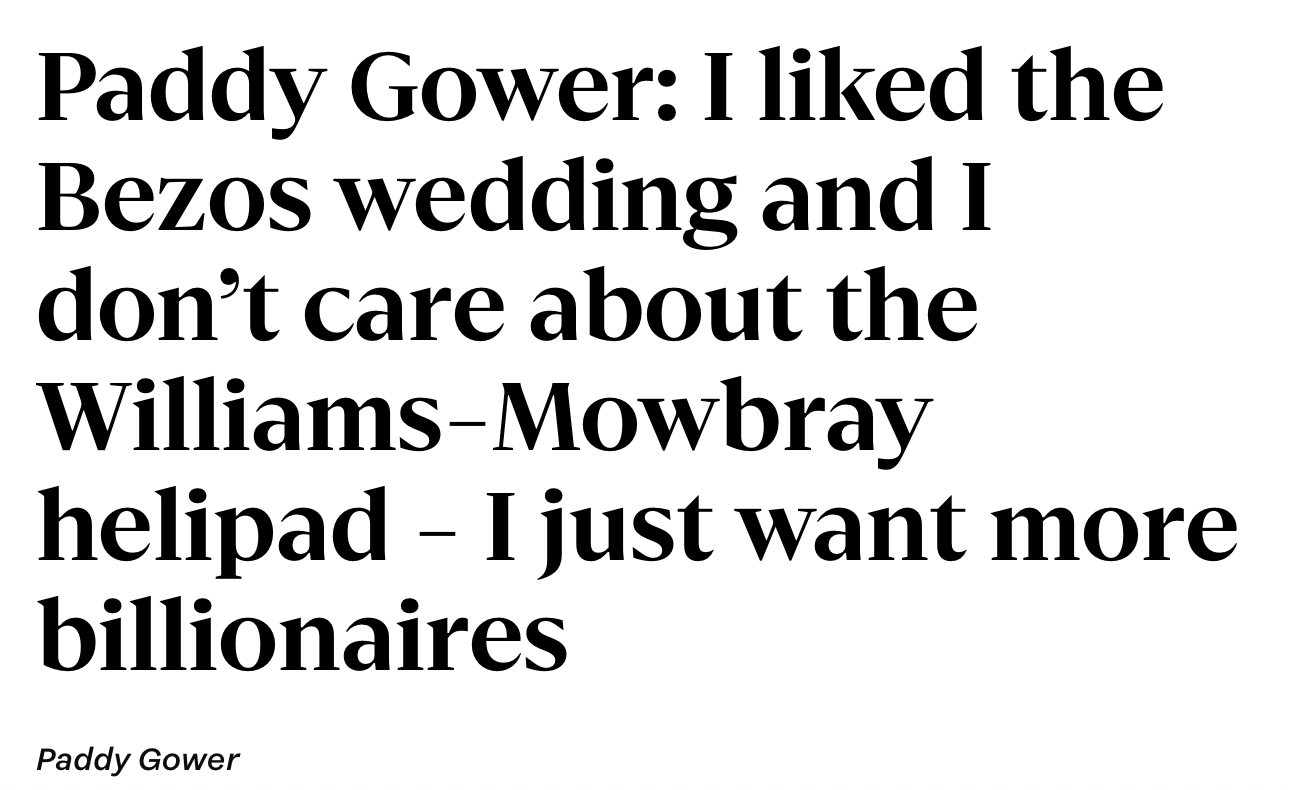 You build prosperity from the ground up, not from the helipad down