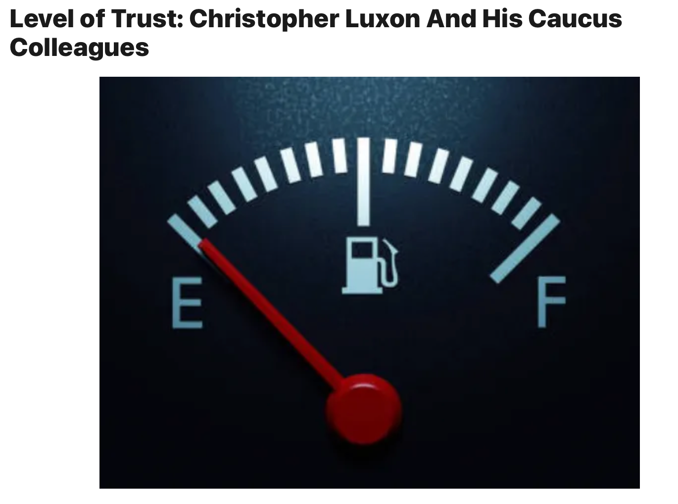 Running on empty