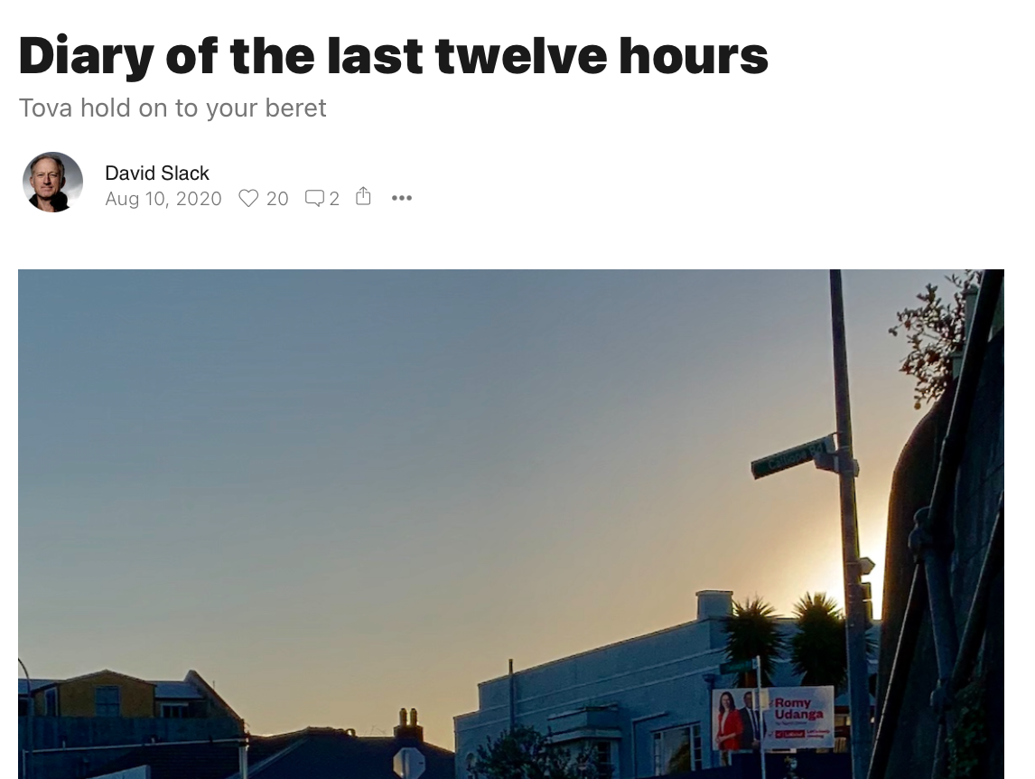 Diary of the last year and one day