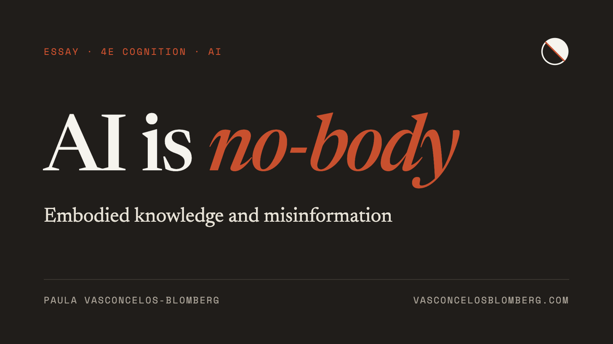 AI is no-body — embodied knowledge and misinformation