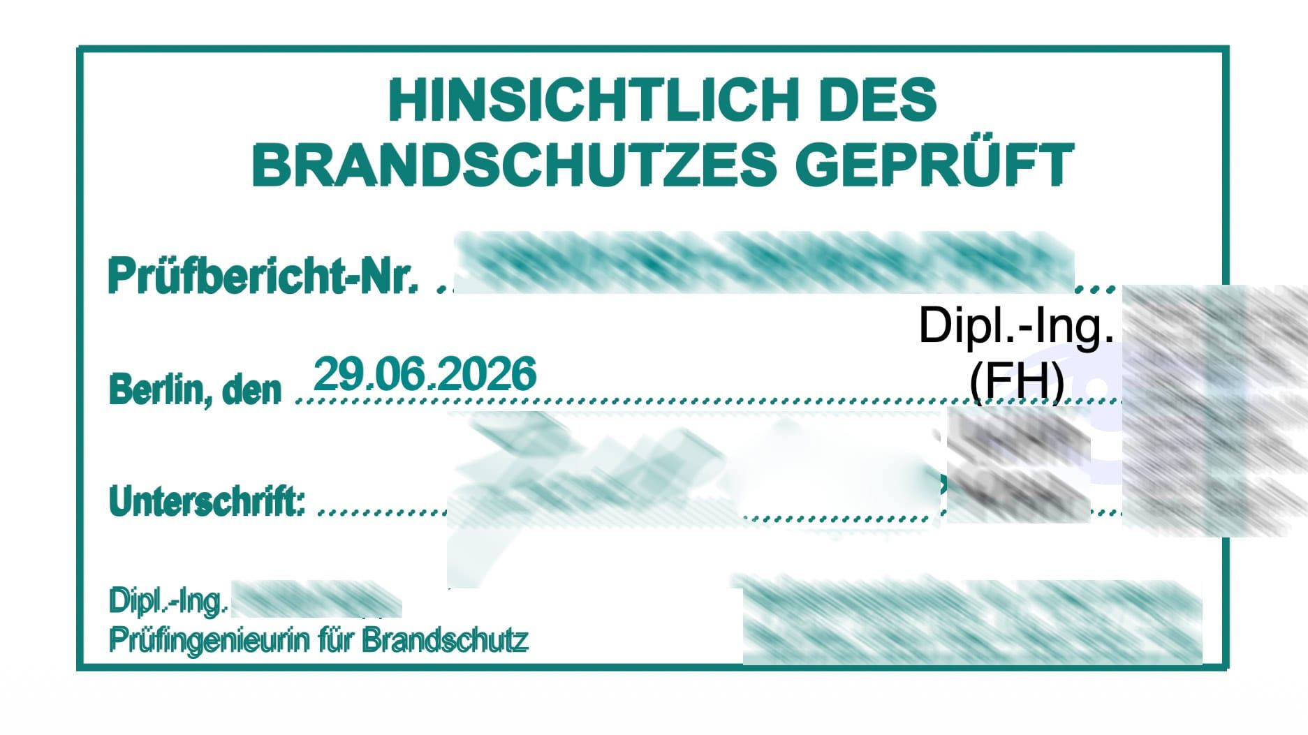 Brandschutz geprüft