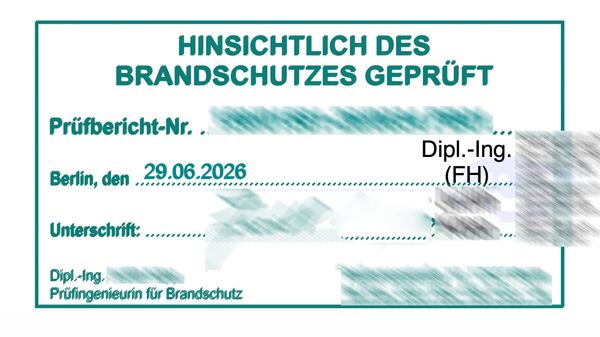 Brandschutz geprüft