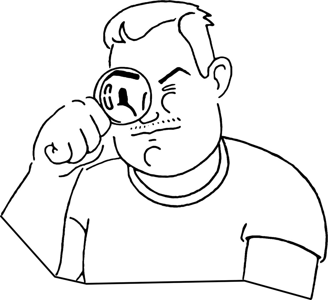 logo with magnifying lens