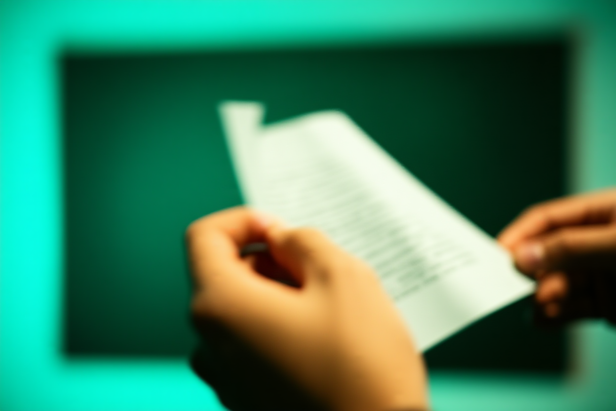 Un primer plano de las manos de un fotógrafo sosteniendo una fotografía impresa con superposiciones de texto en idiomas extranjeros visibles contra un 