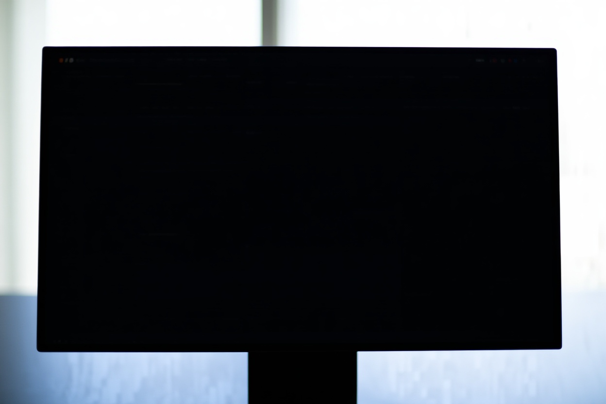 ein digitales Dashboard, das Echtzeit-Suchtrenddiagramme und Keyword-Leistungskennzahlen auf einem Monitor anzeigt