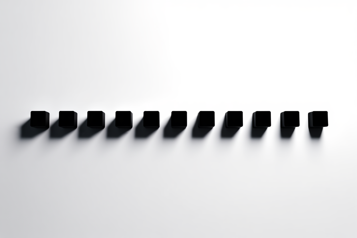 a row of different software icons arranged neatly on a clean white surface with soft shadows