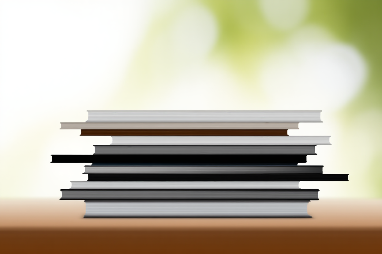 a stack of diverse stock photos with subtle labels indicating different agency logos in soft focus background