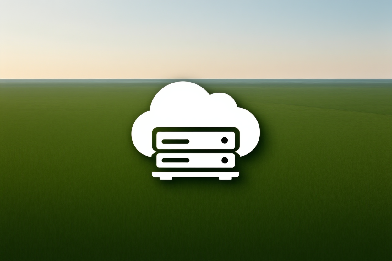 a server rack or digital cloud icon representing massive data processing capacity