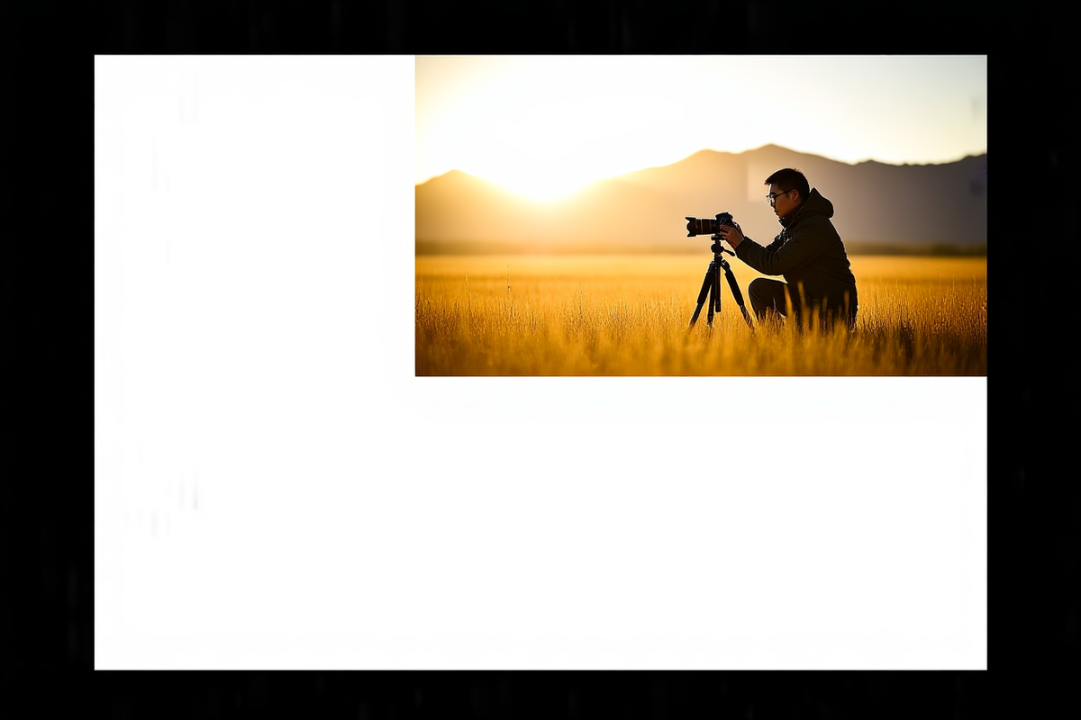 Eine kinematografische Nahaufnahme eines unscharfen Bokeh-Hintergrunds mit warmen goldenen Lichtern, die weiche kreisförmige Muster gegen tiefe Blautöne erzeugen