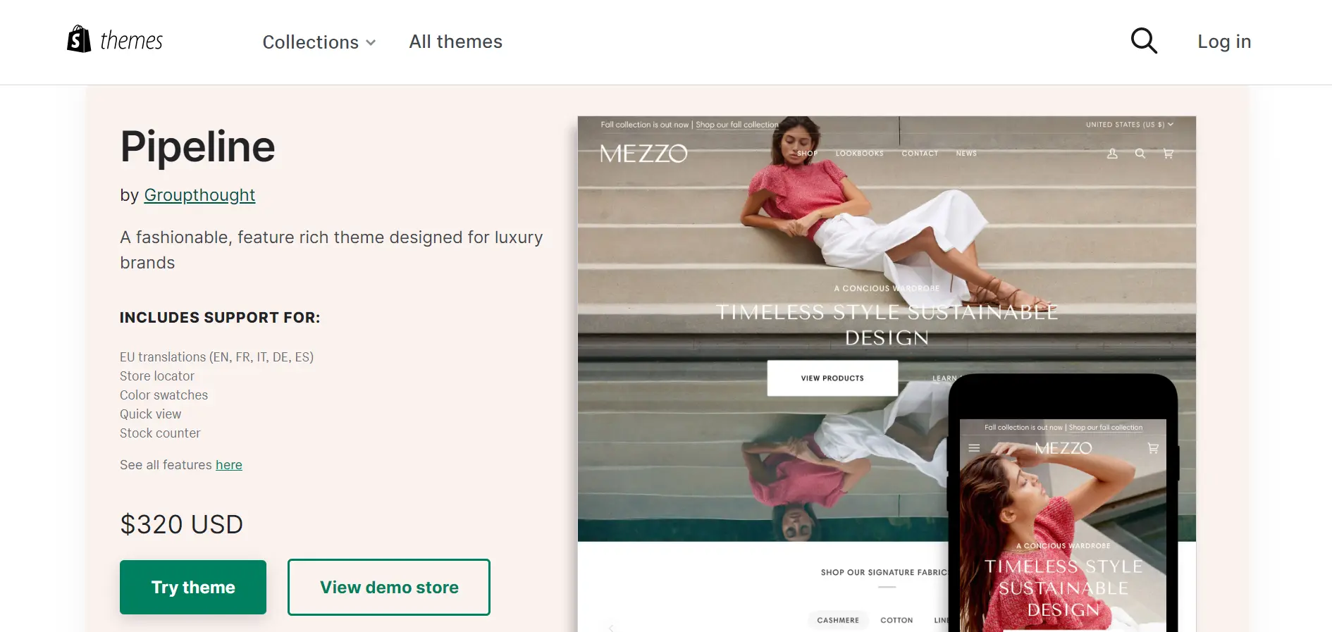 Pipeline Shopify theme
