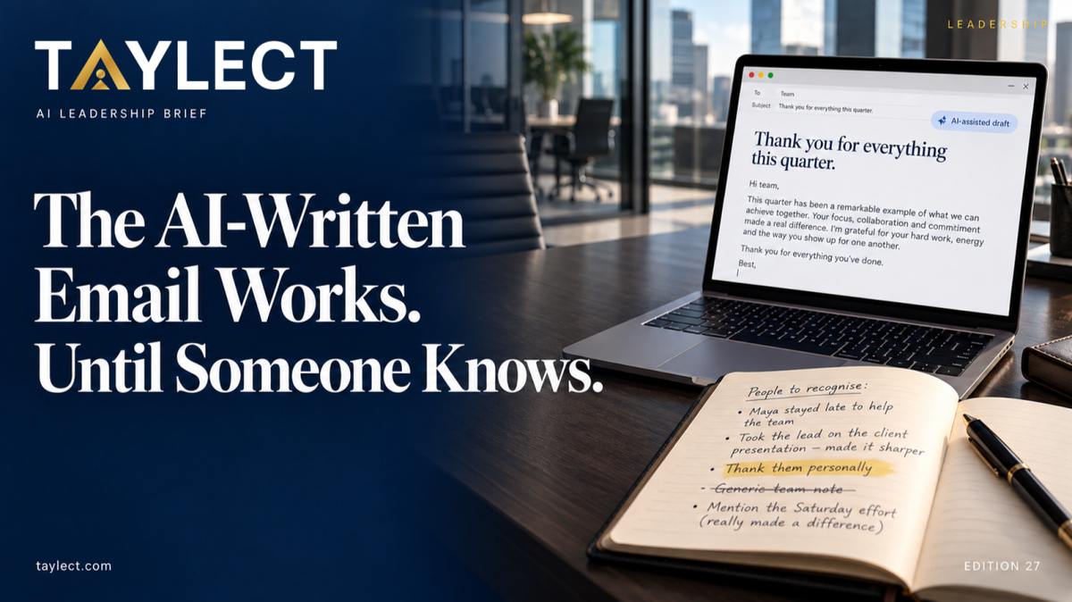 The AI-Written Email Works. Until Someone Knows.