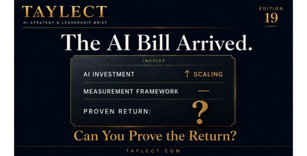 The AI Bill Arrived. Can You Prove the Return?