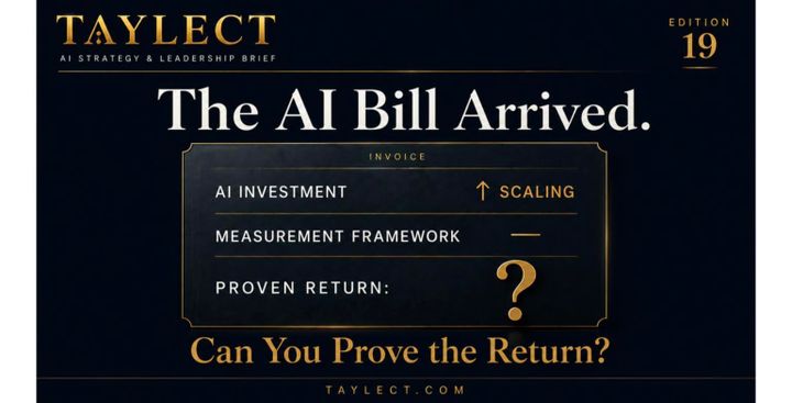 The AI Bill Arrived. Can You Prove the Return?