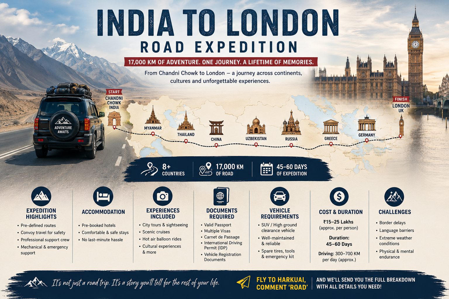 India to London Road Expedition: A Comprehensive Travel Guide
