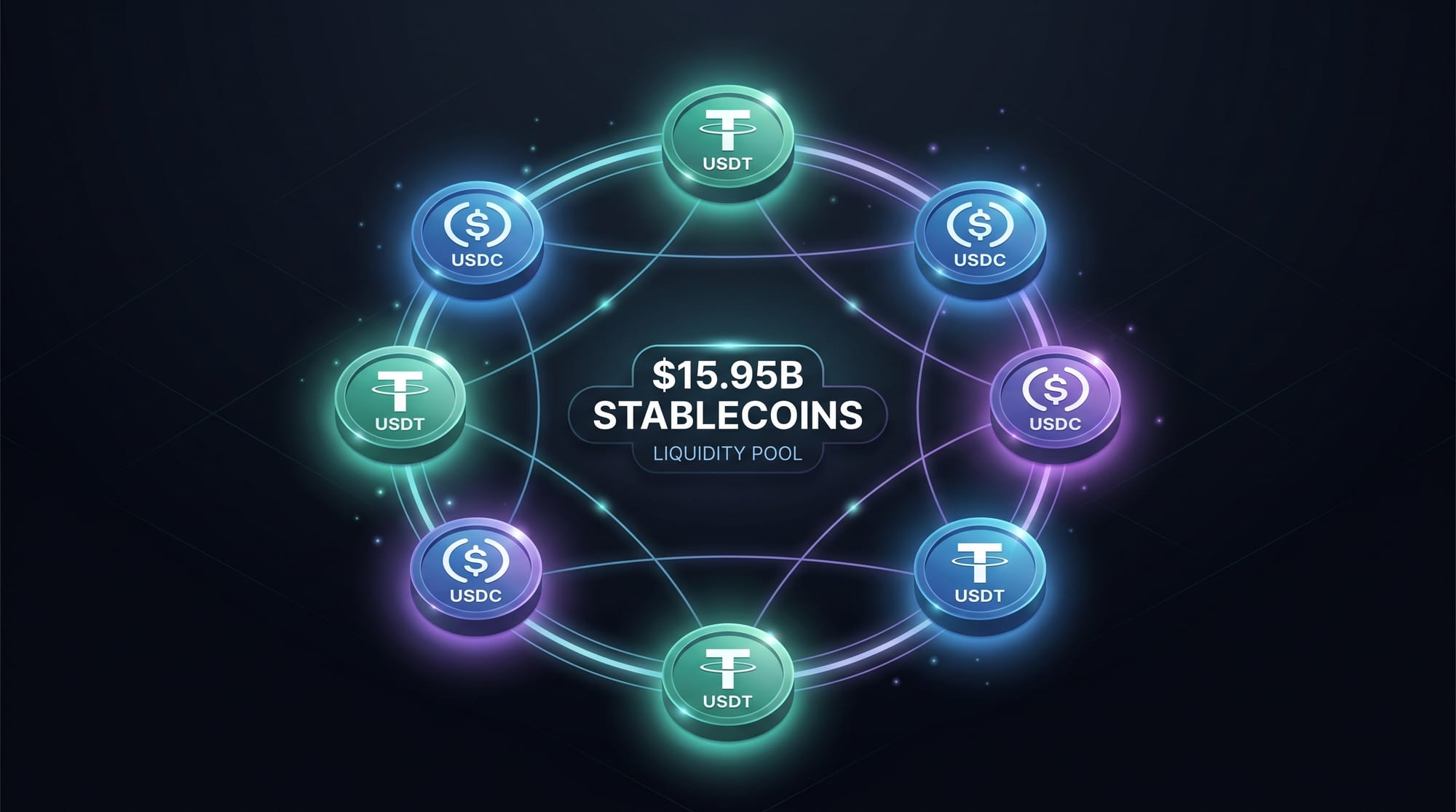 Solana DeFi ecosystem $15.95B stablecoins