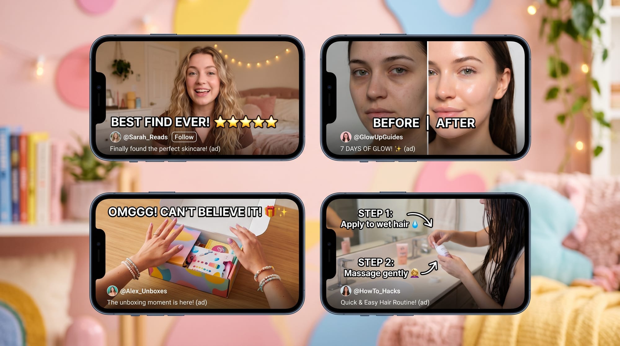 Four types of UGC ad formats on phones