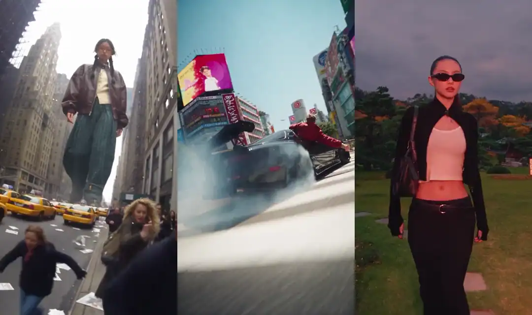 Three vertical Higgsfield clips with dramatic camera moves