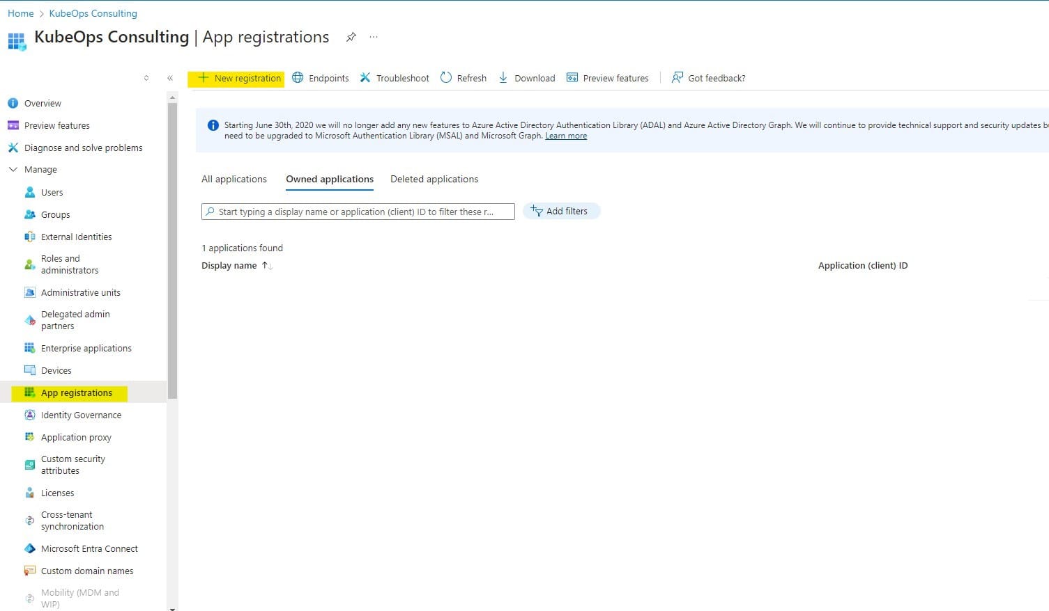 Azure AD app registration for Grafana OAuth2 integration