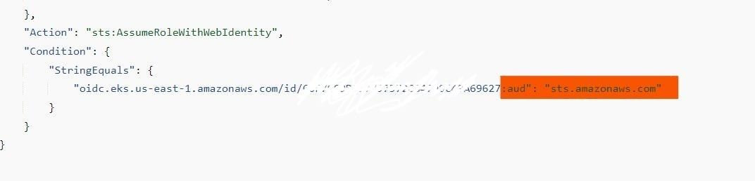 IAM role trust relationship JSON policy for EKS OIDC and external-secrets service account
