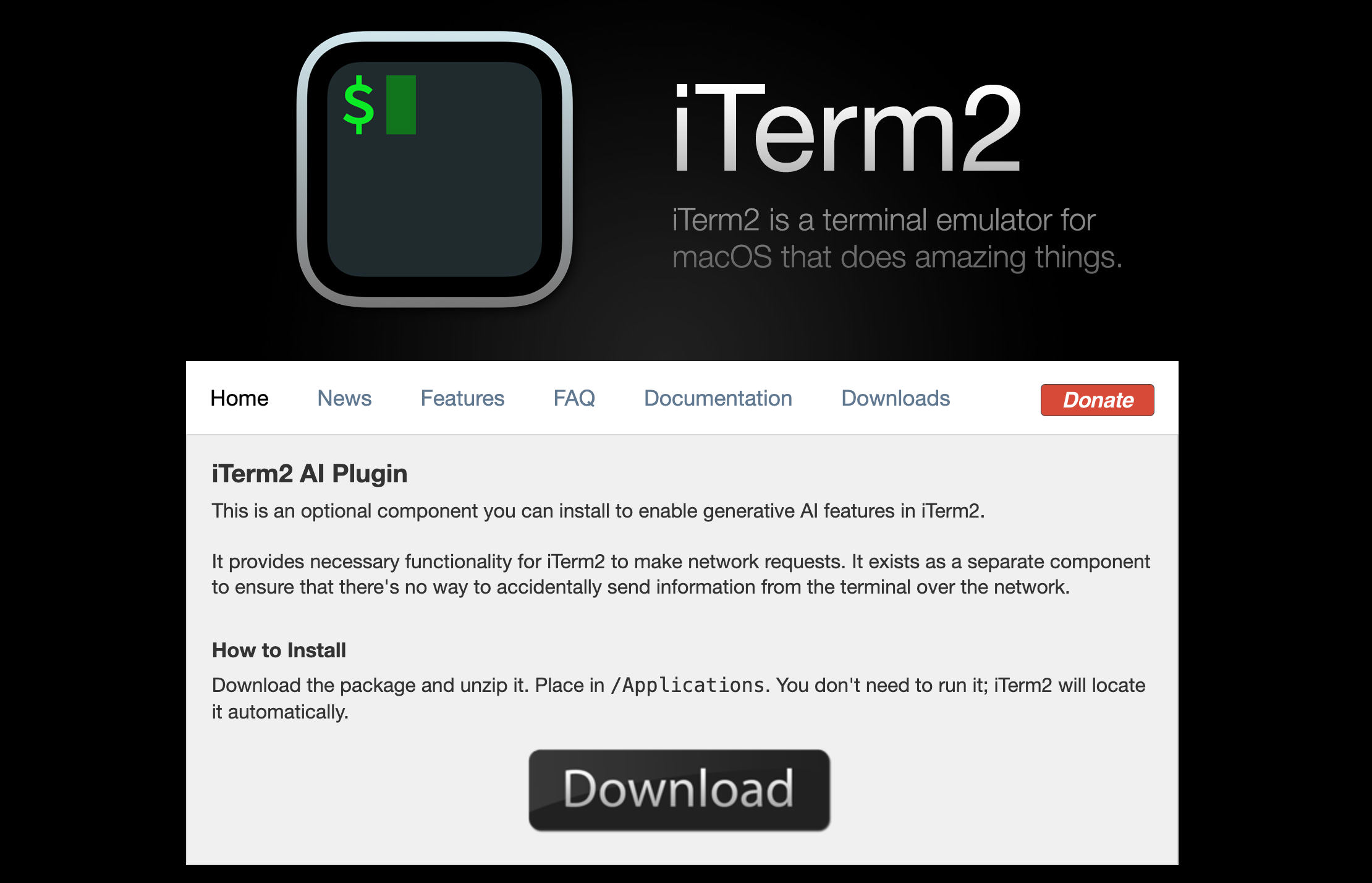iTerm2 AI plugin interface for natural language Kubernetes command execution