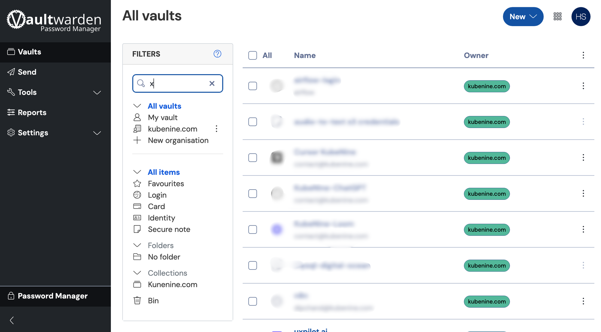 Vaultwarden Docker Compose configuration for secure password management