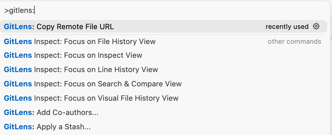 VS Code extension copying GitHub permalink to a specific code line
