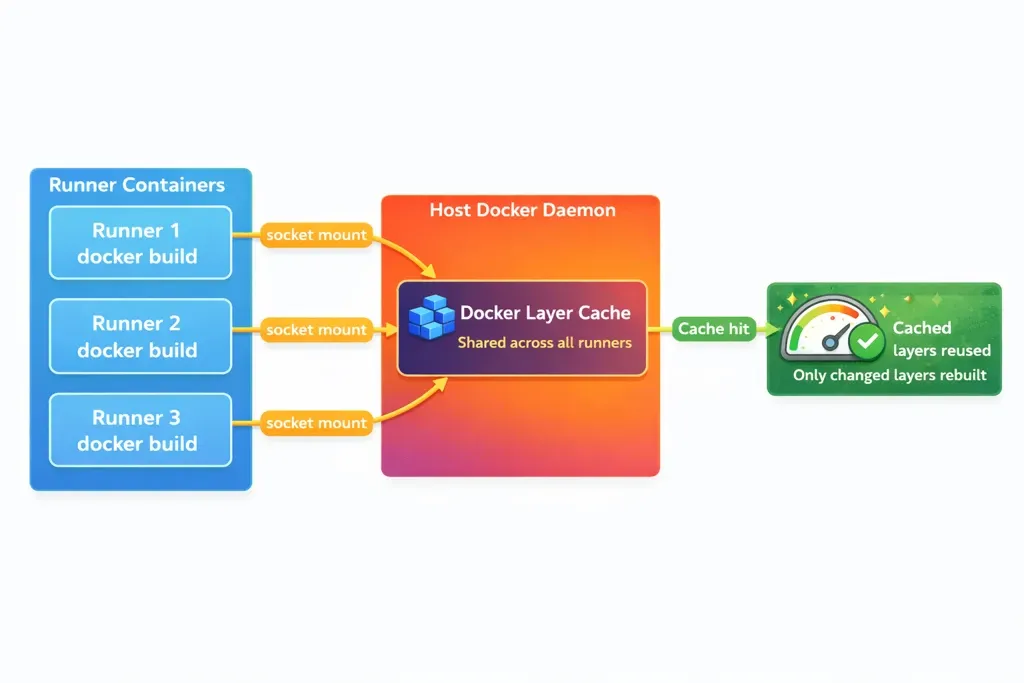 Docker layer caching on shared self-hosted runner host