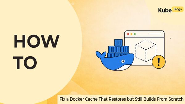 Docker cache restored in CI but build still starts from scratch