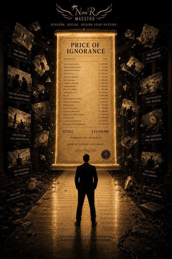 " Misery                                       is the price  of ignorance."