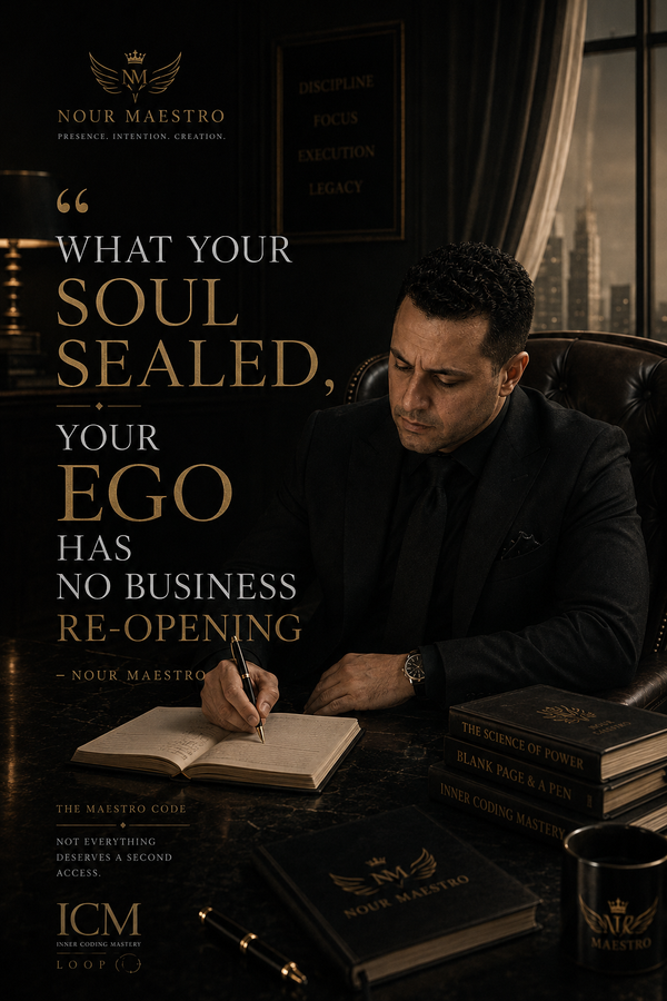 What Your Soul Sealed,               Your Ego Has No Business           Re-Opening