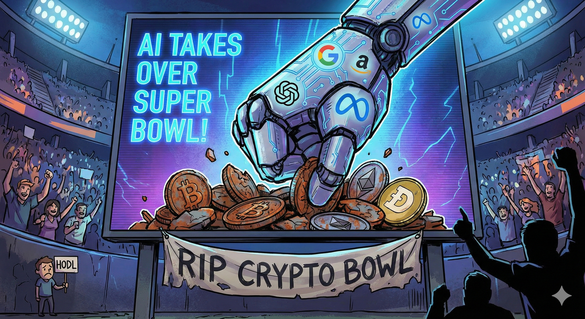코인 지고 AI 떴다"… 2026 슈퍼볼 광고판, 인공지능이 '천하통일'