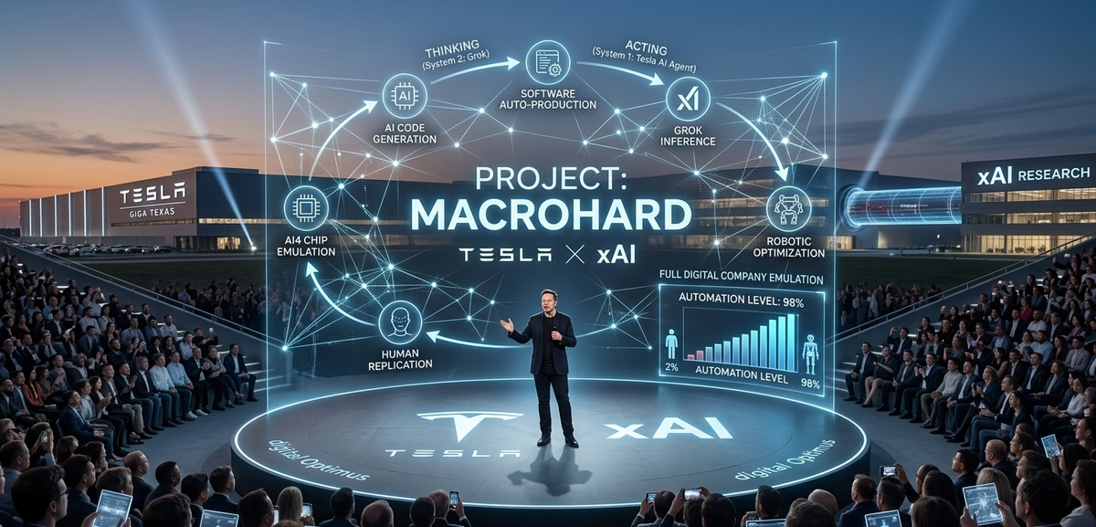 머스크, 테슬라·xAI 합작 ‘매크로하드’ 공개… “소프트웨어 기업 통째로 AI가 대체”