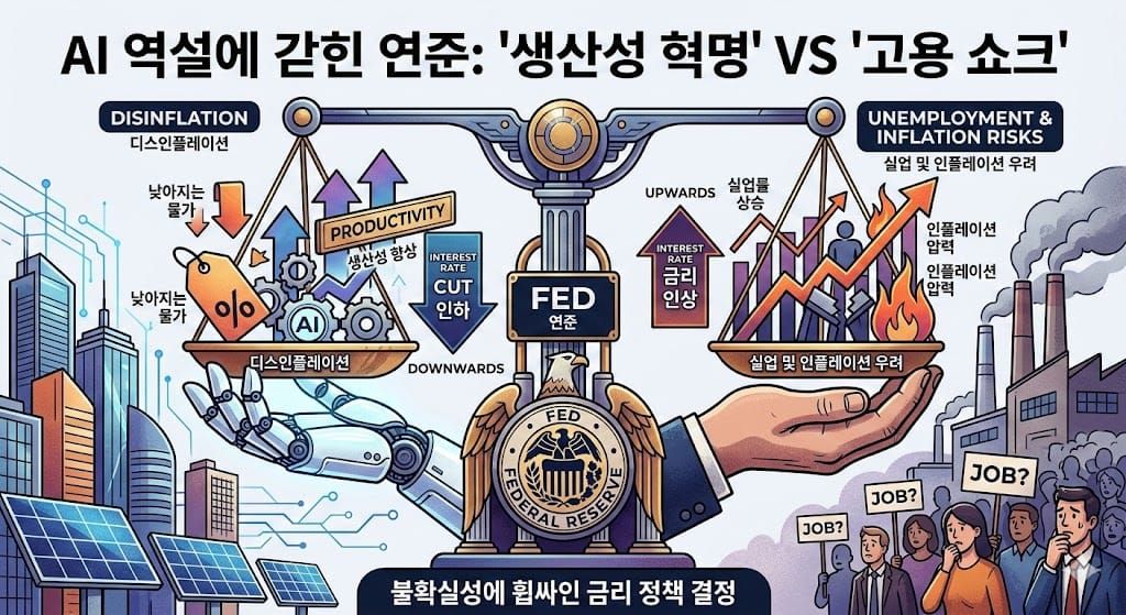 AI 역설에 갇힌 연준… 금리 인하 앞길 막는 '양날의 검' 되나