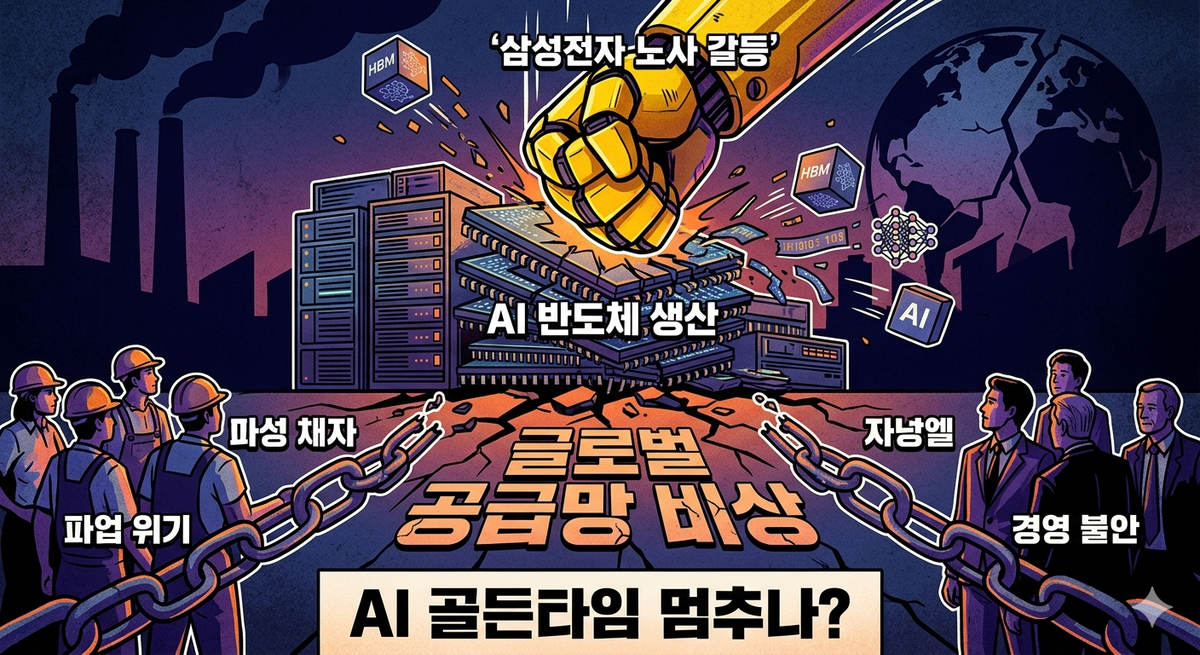 삼성전자 파업 초읽기, ‘AI 골든타임’ 멈추나…글로벌 공급망 ‘비상’