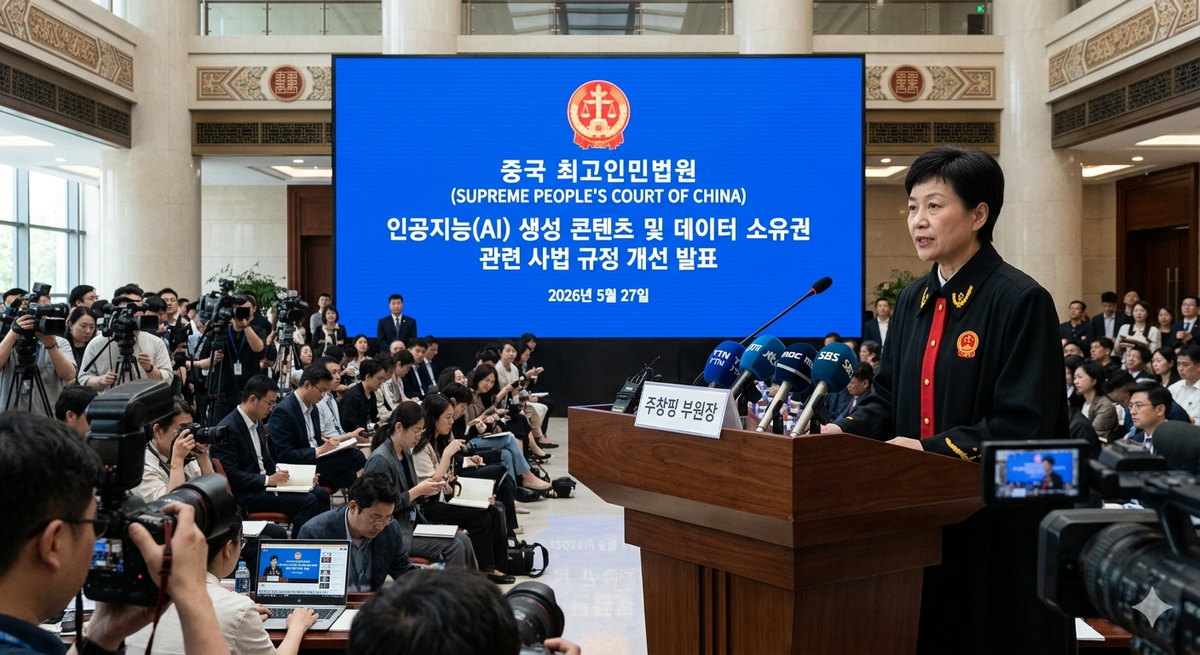 중국 최고인민법원 AI 저작권 사법 체계 대수술 예고