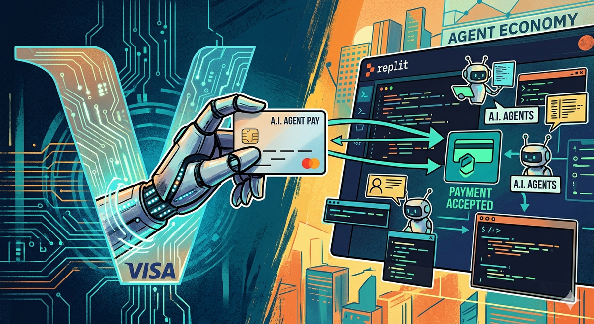 비자(Visa), 레플릿(Replit)과 손잡고 AI 에이전트 결제 시대 연다