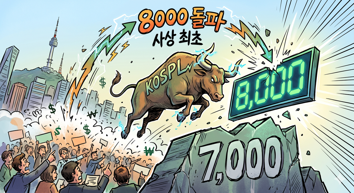 코스피 8000 시대 개막, 대한민국 금융사의 역사적 퀀텀점프
