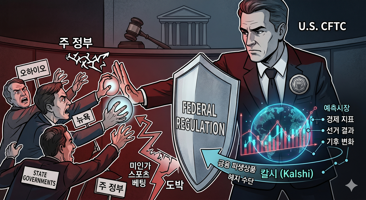 CFTC, ‘예측시장’ 주도권 쟁탈전 가열… “칼시는 연방 관할, 주 정부 개입 말라”