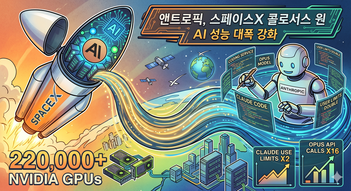 우주로 간 클로드, 앤트로픽-스페이스X 손잡고 AI 한계 넘는다